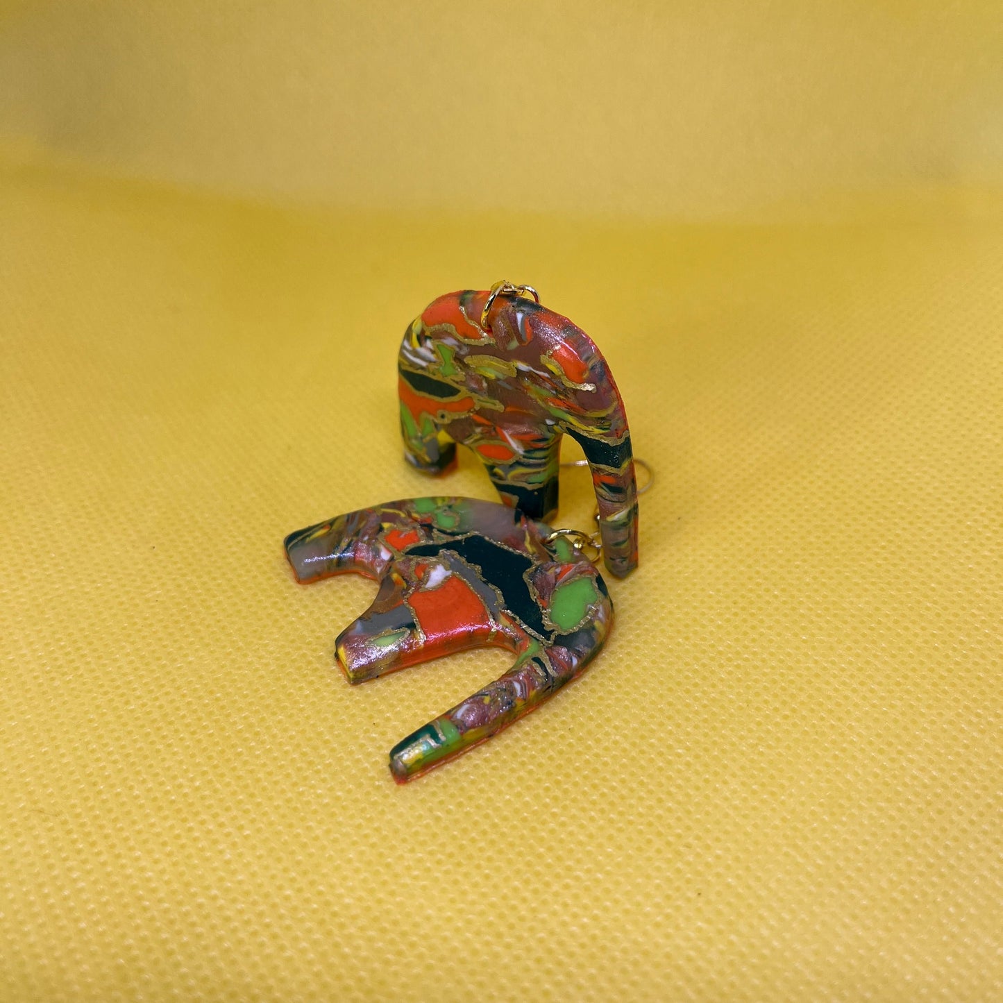 Polymer Cane (Orange, Green, Bronze, & White)