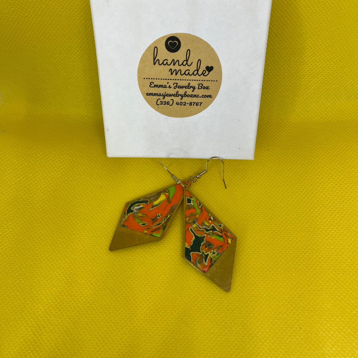 Polymer Cane (Orange, Green, Bronze, & White)