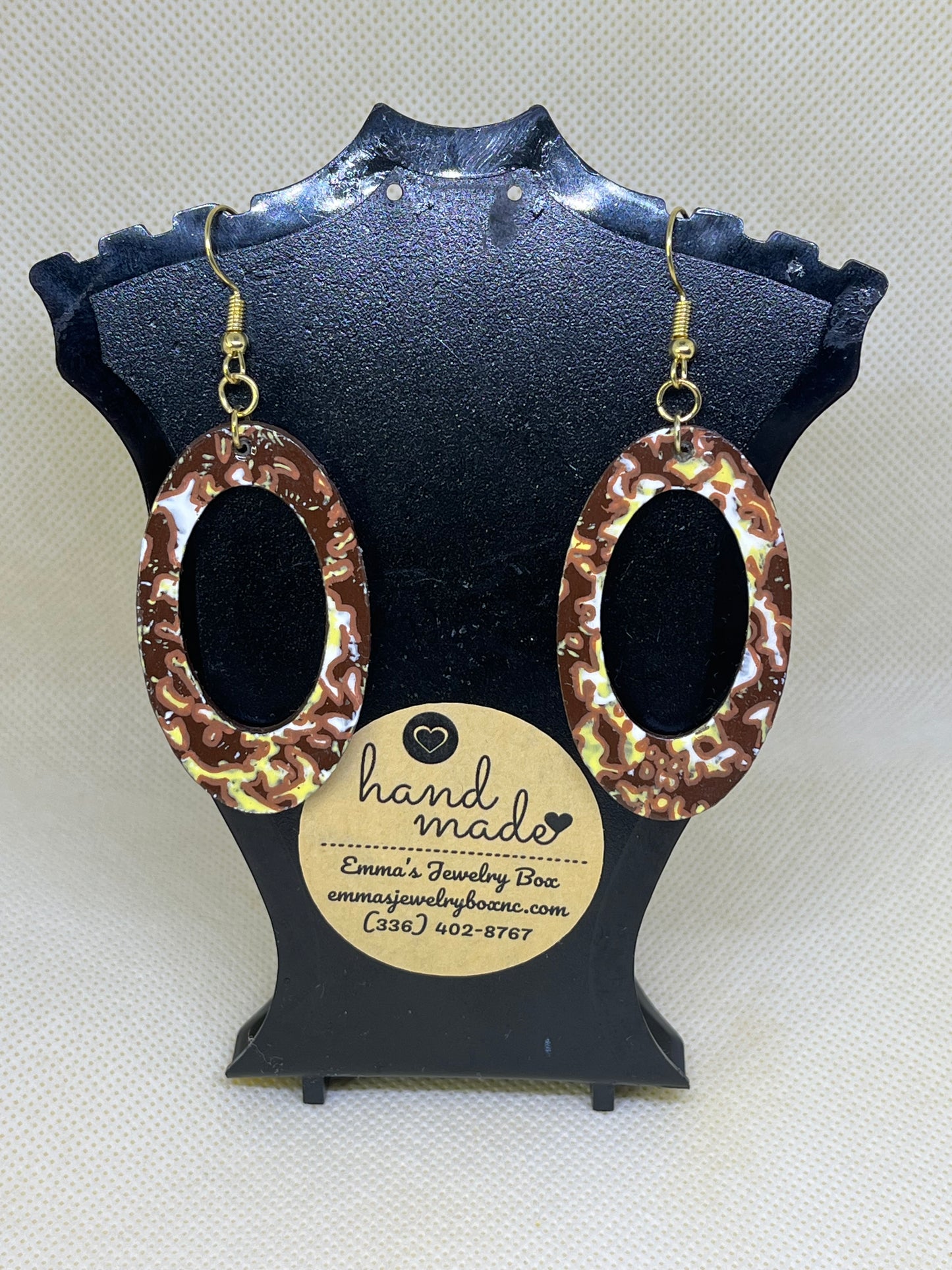 Wooden Earrings (hand painted)