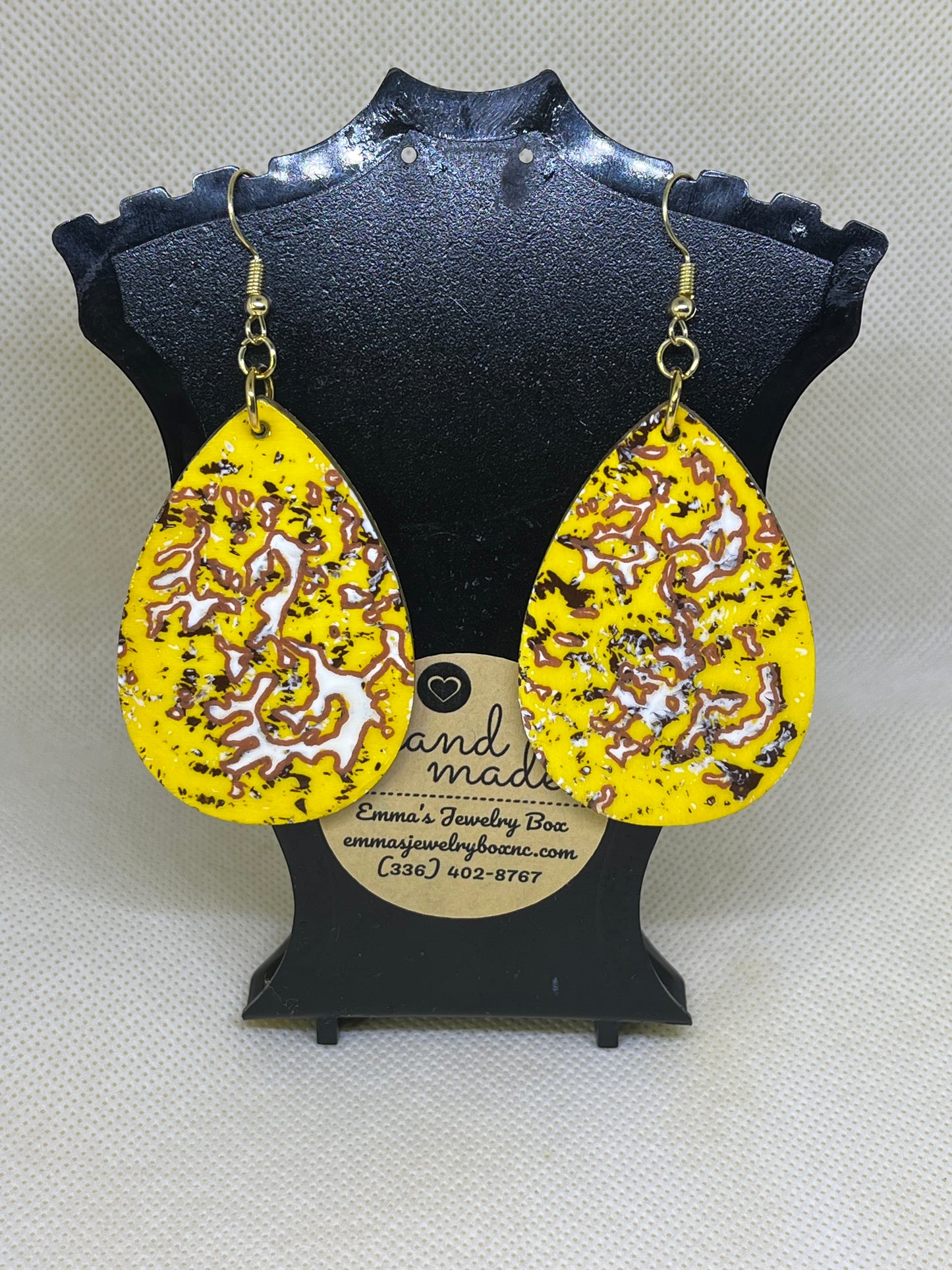 Wooden Earrings (hand painted)