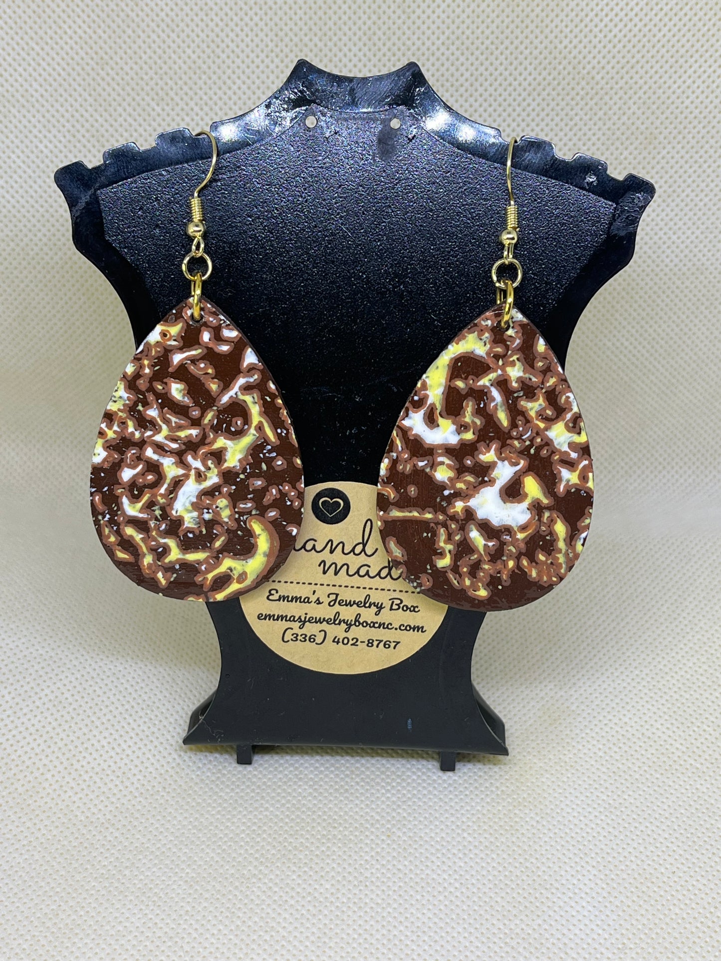 Wooden Earrings (hand painted)